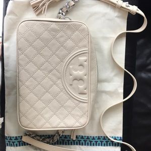 Tory Burch medium leather Fleming bag